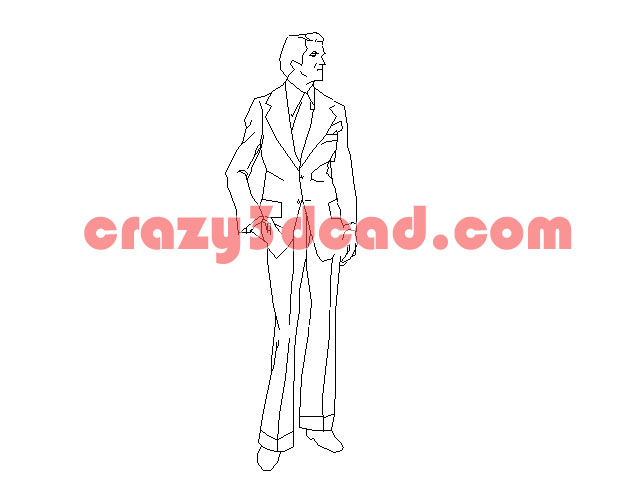 Stylish male CAD blocks